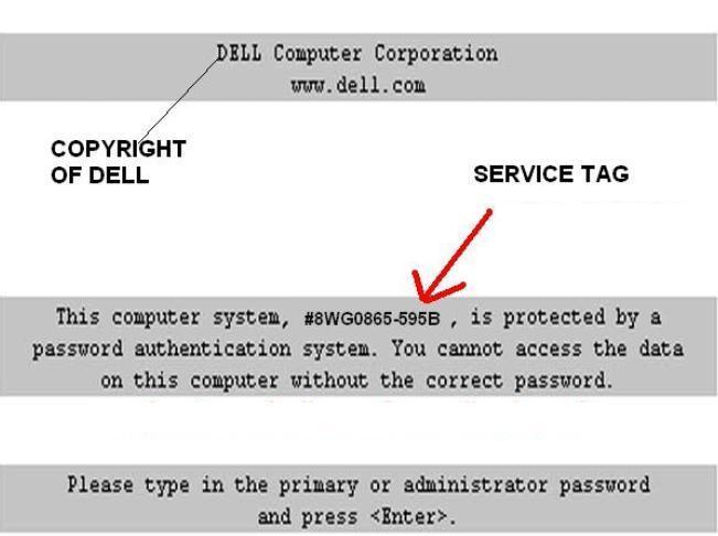 Recover your Dell inspiron b120 / b130 /e1405 bios password