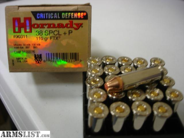 ****Reduce*****HORNADY 38 SPCT + P 110GR FTX***SOLD 3 ONE LEFT***