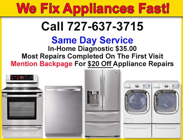 Refrigerator Repair Service In Hudson 34668