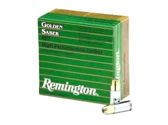 Remington Golden Saber 380ACP 102 Grain Brass Jacketed Hollow Point Box of 25