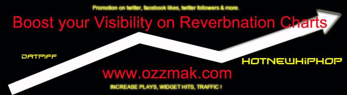 Reverbnation song plays, widget hits, visitors, listeners, band equity, promotion