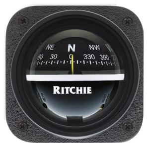 Ritchie V-537 Explorer Bulkhead Mount Compass - Black Dial (V-537)