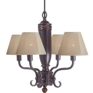 Royce Lighting RLCH5142/ 4-21 Brentwood Collection 4-Light Portable Indoor/ Outdoor Chandelier, ...