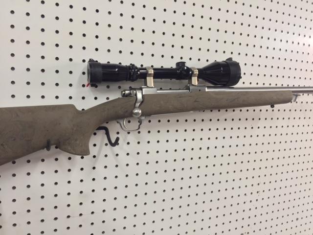 Ruger M77 MKII 338 win mag Stainless Steel Burris 52mm and Muzzlebrake