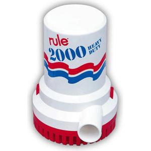 Rule 2000 GPH Non-Automatic Bilge Pump w/ 6' Leads (10-6UL)