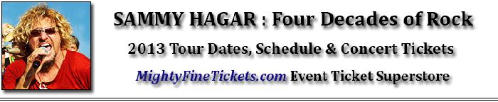 Sammy Hagar Tour Concert Chicago IL Tickets 2013 Charter One Pavilion