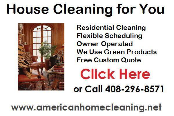 Santa Clara House Cleaning, Call us 408-296-8571, Maid Service