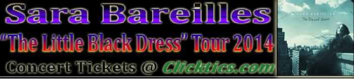Sara Bareilles Concert Tickets Little Black Dress Tour Charlottesville, VA 7/12/14