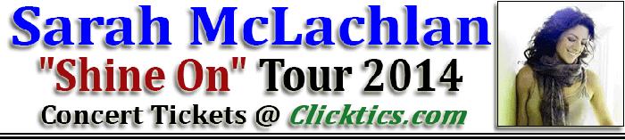 Sarah McLachlan Concert Tour Tickets in Charlottesville, VA July 27, 2014