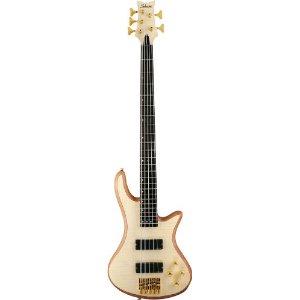 Schecter Stiletto Custom-5 Electric Bass (5 String, Natural Satin) For Sale