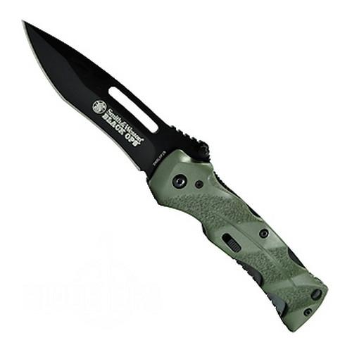 Schrade BkOps 2 Asst BkCtd SS Bld Grn Hdl SWBLOP2G