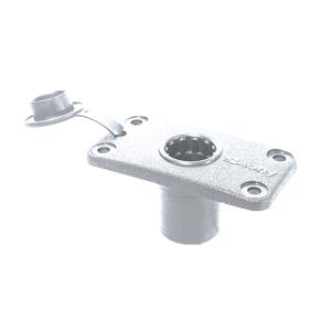 Scotty 244 Flush Deck Mount White w/ Rain Cap (244WH)