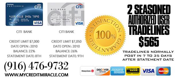 Seasoned Tradelines - Boost Credit score in 7 days! Get approved for loans & credit cards!