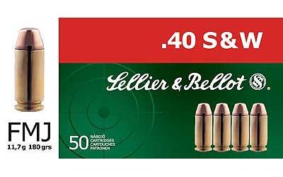 Sellier & Bellot Pistol 40 S&W 180Gr Full Metal Jacket 50 1000 1120