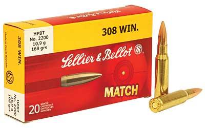 Sellier & Bellot Rifle 308 Win 168Gr HPBT 20 500 33145