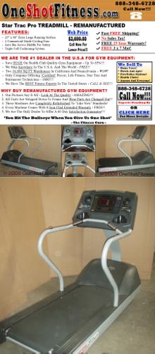 Selling Star Trac Pro Treadmill Remanufactured Condition