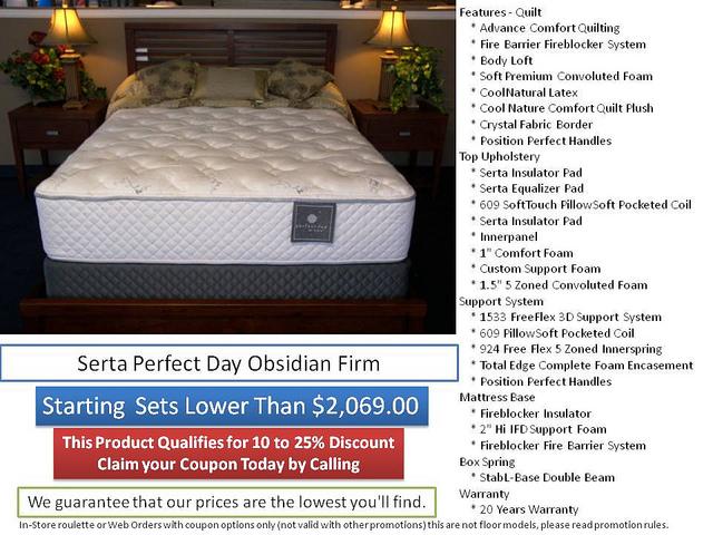 Serta Perfect Day Obsidian PillowSoft Firm Mattresses Sets Sale