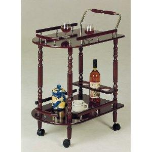 Serving Cart in Cherry - Coaster