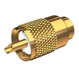 Shakespeare PL-259-58-G Gold Solder-Type Connector w/UG175 Adapter .