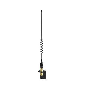 Shakespeare VHF 15in 5216 SS Black Whip Antenna - Bracket Included .