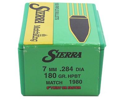 Sierra 1980 7mm (.284) 180gr HPBT Match /100
