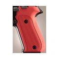 Sig P220 American Grips Checkered Aluminum Matte Red Anodized