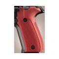 Sig P226 Grips Checkered Aluminum Matte Red Anodized