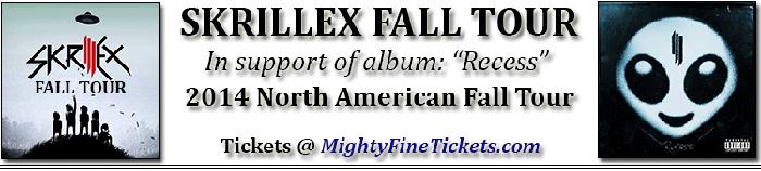 Skrillex Fall Tour Concert Columbia Tickets 2014 Township Auditorium