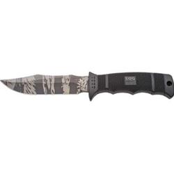SOG Elite SEAL Pup Fixed Blade Tiger Stripe Combo Clip Point 4.85