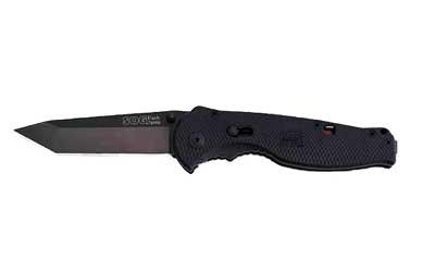 SOG Flash II Folding Knife Black Plain Assisted Pocket Clip Nylon T.