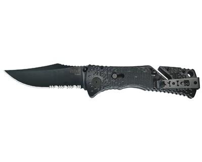 SOG Knives TridentPartSerrBlkTiNi/CP TF1-CP