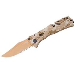 SOG Trident Folding Knife Assisted Copper TiNi Combo Clip Point 3.75