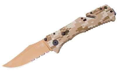 SOG Trident Folding Knife Desert Camo Plain Drop Point 3.75