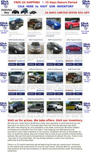SPECIAL OFFER 30% OFF ! CHEAP CARS Toyota Ford Honda Chevrolet BMW