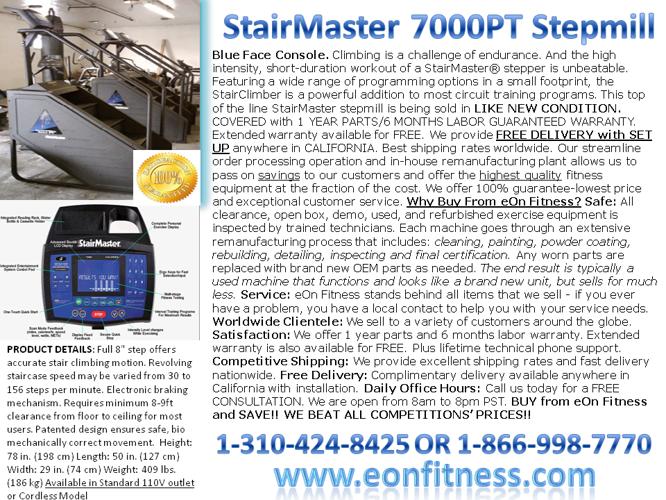StairMaster Stepmill 7000PT Blue Console - Remanufactured - Price Match GUARANTEE!!