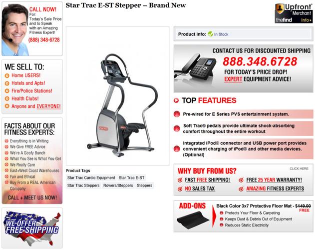 Star Trac E-ST Stepper - Super Deal ** Free Shipping + Floor Mat
