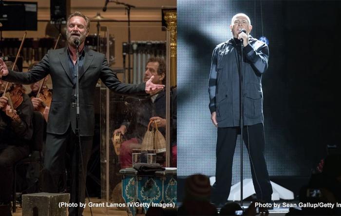 Sting & Peter Gabriel concert tickets ON SALE Harveys Outdoor Arena 7/15/2016