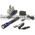 Stinger DS LED Rechargeable Flashlight with AC/DC and PiggyBack - Blue