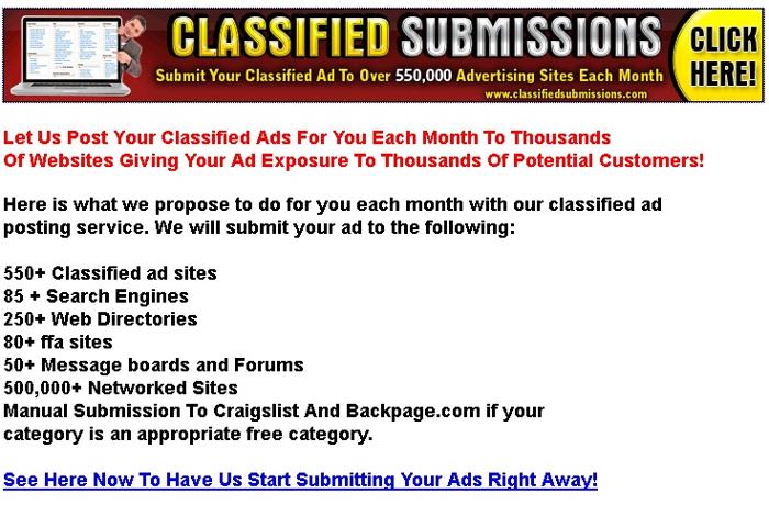 Stop Submitting Ads! Let Us Do It For You