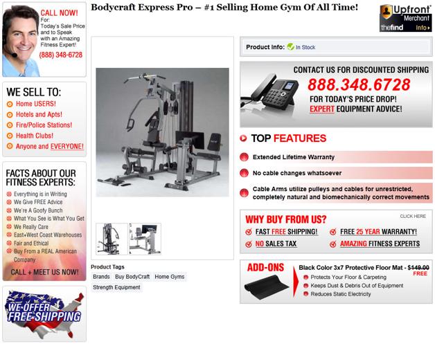 Super Deal Home Gym of all Time BodyCraft Express Pro No Sales Tax