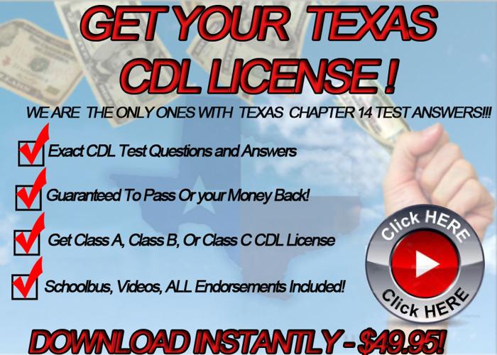 Texas CDL Test Answers!!!