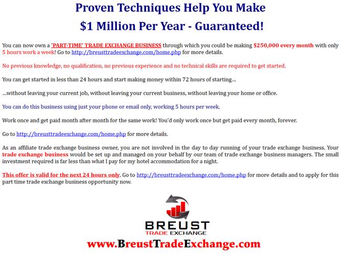 ? The Quick And Easy Way To Start A $250,000/month Trade Exchange Business ?