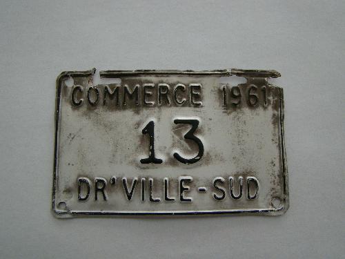 three Drummondville Quebec bicycle license plates from 60's
