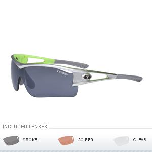 Tifosi Logic XL Interchangeable Lens Sunglasses - Silver/Neon Green.
