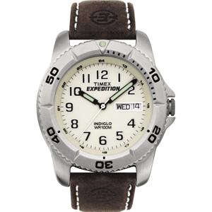 Timex Expedition Mens Traditional Silver/Brown (T46681)