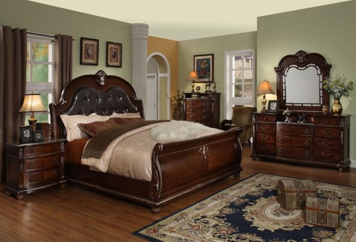 Tradittonal Solid wood Luxury Bedroom Set Sale