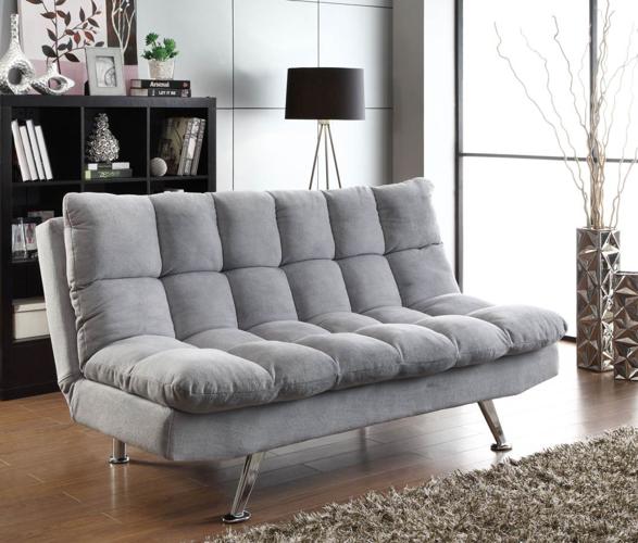 Transitional Chrome Sofa Bed