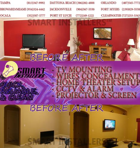 TV Wall Mount, Home Theater Installation, Surveillance