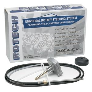 UFlex Rotech 17' Rotary Steering Package - Cable Bezel Helm (ROTE.