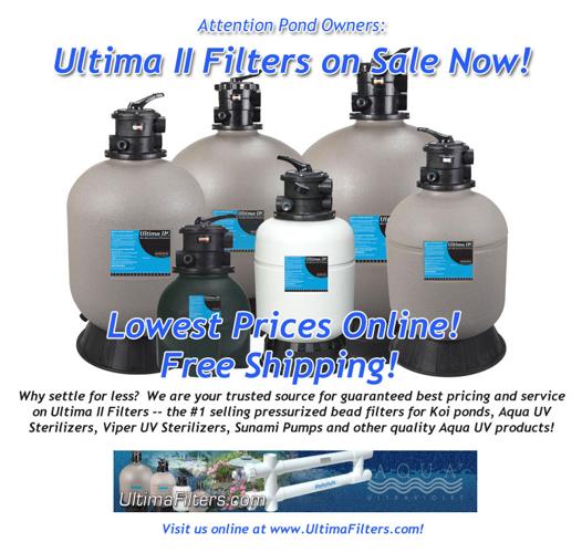 Ultima II Filters, Pond Supplies, Lowest Price